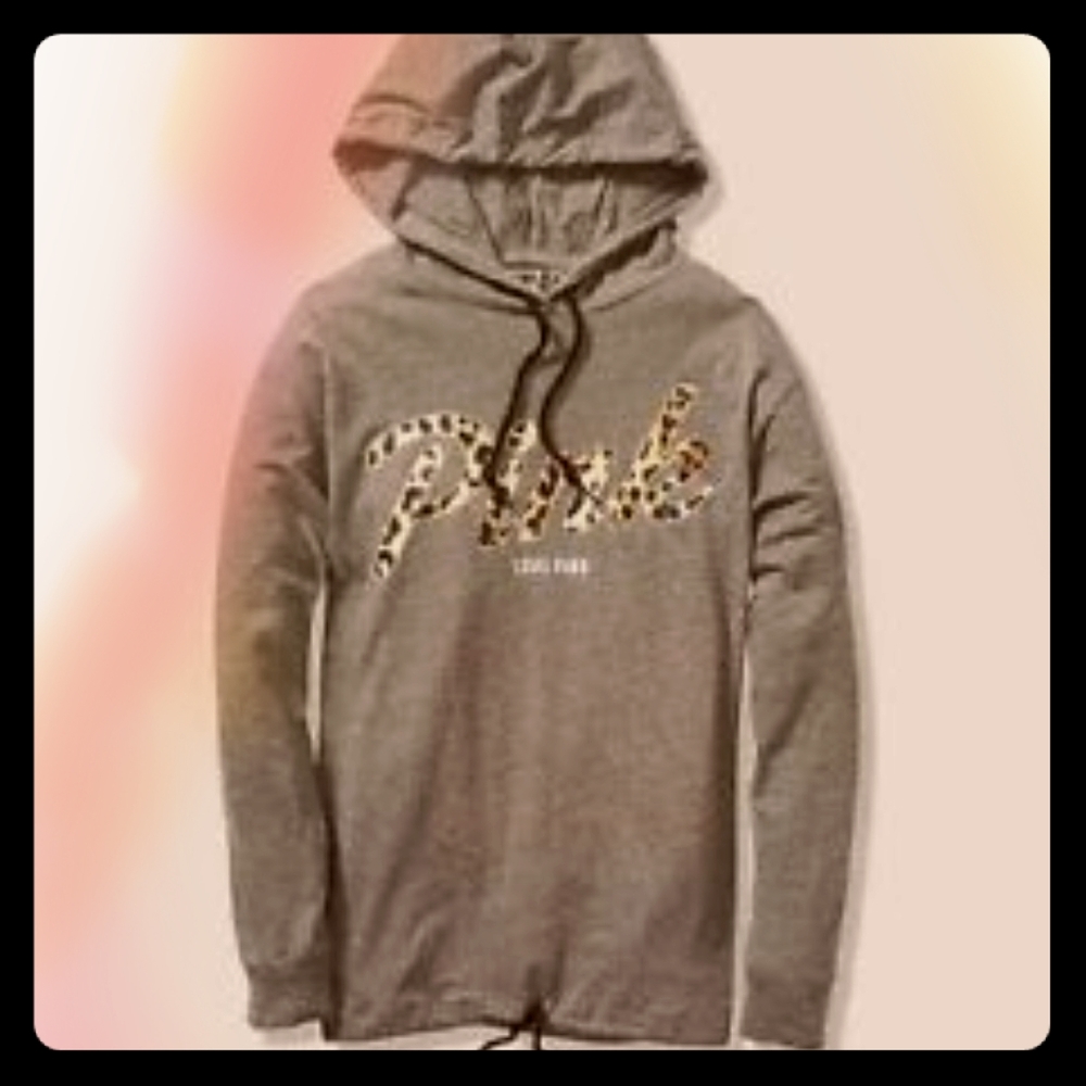 Victoria secret campus leopard hoodie lightweight